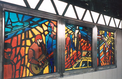 "El-Views" by Maria Dominguez at the Chauncey Street Station, Brooklyn