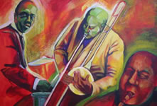 "Trombone"   18 x 24 inches  acrylic on canvas  2007